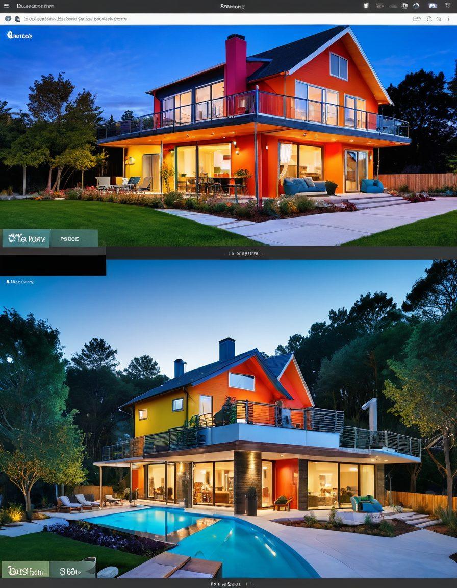 A vibrant split-screen showcasing a lifestyle blog interface on one side and an engaging HD livecam feed on the other. Include diverse people enjoying outdoor activities, stylish home setups, and real-time interactive comments flowing like a stream. Bright colors and dynamic elements that suggest liveliness and interactivity. super-realistic. vibrant colors. 3D.